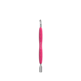 Staleks Pro UNIQ 10 TYPE 4.2 Gummy Manicure Pusher with Silicone Handle Narrow Rounded Pusher + Bent Blade PQ-10/4.2